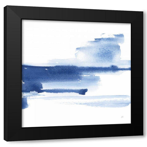 Classic Blue III Black Modern Wood Framed Art Print by Paschke, Chris