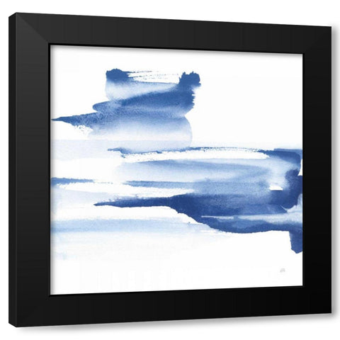 Classic Blue IV Black Modern Wood Framed Art Print by Paschke, Chris