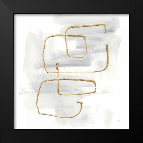 Cool Gray Gold II Black Modern Wood Framed Art Print by Paschke, Chris