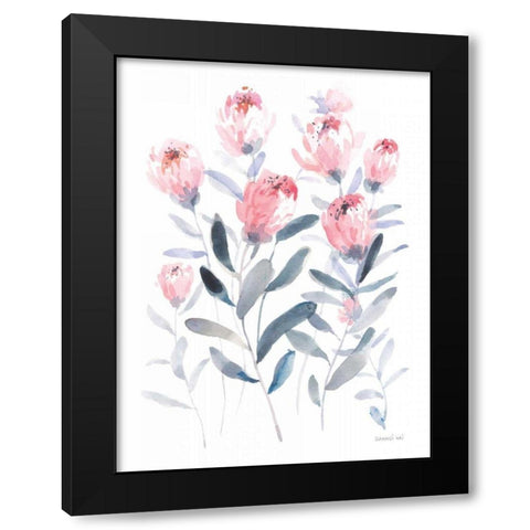 All the Protea Black Modern Wood Framed Art Print by Nai, Danhui