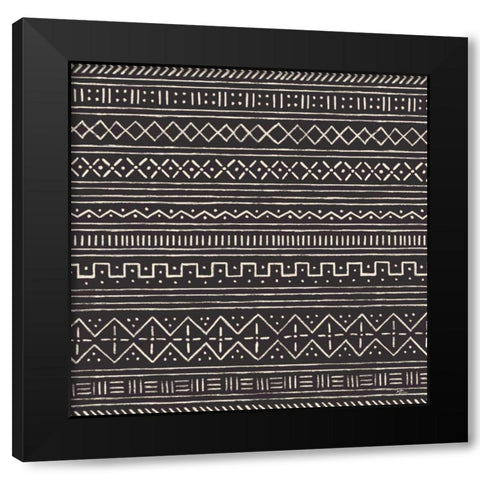 Jungle Love Pattern VE Sq Black Modern Wood Framed Art Print with Double Matting by Penner, Janelle