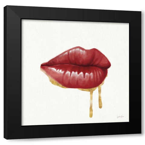 Gloss I Black Modern Wood Framed Art Print with Double Matting by Penner, Janelle