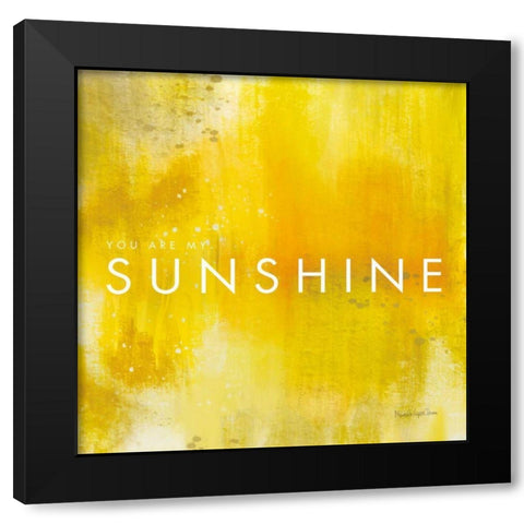 Sunshine Black Modern Wood Framed Art Print by Charro, Mercedes Lopez