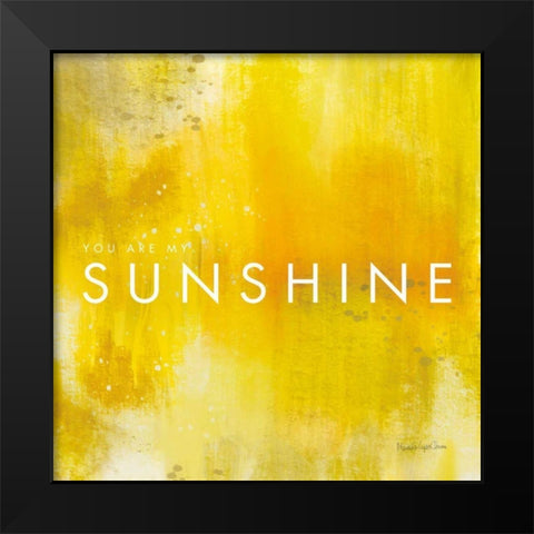 Sunshine Black Modern Wood Framed Art Print by Charro, Mercedes Lopez