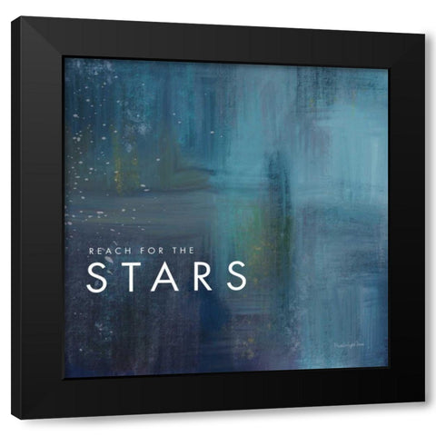 Stars Black Modern Wood Framed Art Print with Double Matting by Charro, Mercedes Lopez