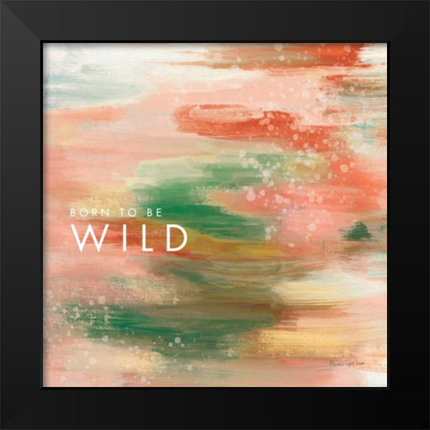Wild Black Modern Wood Framed Art Print by Charro, Mercedes Lopez