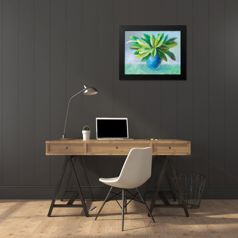 Plant Still Life Black Modern Wood Framed Art Print by Nai, Danhui