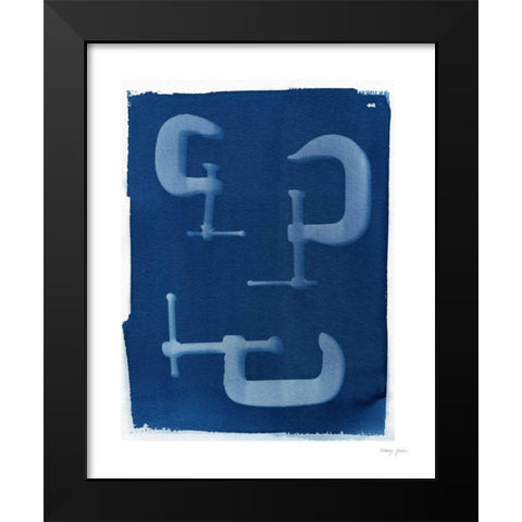 Cyanotype Tools II Black Modern Wood Framed Art Print by Green, Nancy