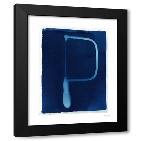 Cyanotype Tools VI Black Modern Wood Framed Art Print by Green, Nancy