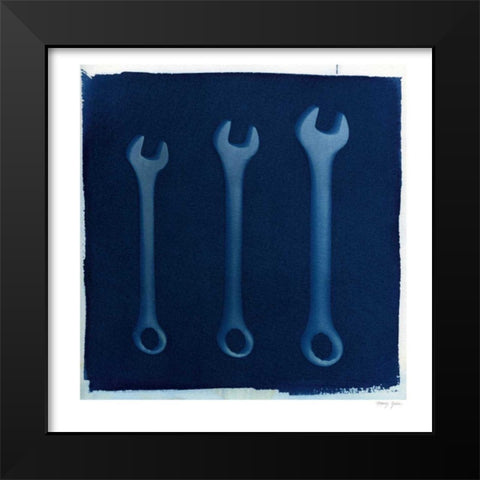 Cyanotype Tools XV Black Modern Wood Framed Art Print by Green, Nancy