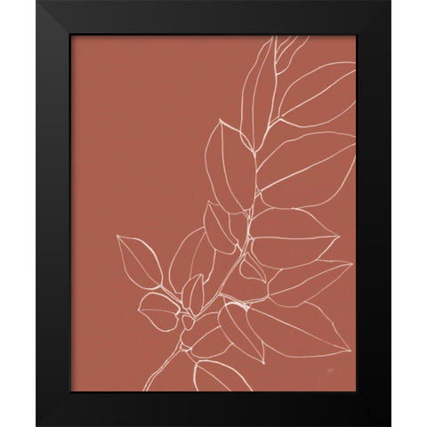 Warm Magnolia Branch II Black Modern Wood Framed Art Print by Panganiban, Karyn