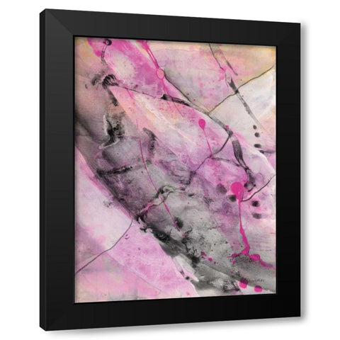 Cracks in the Earth I Black Modern Wood Framed Art Print by Hristova, Albena