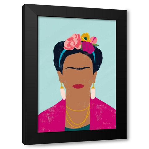 Frida Kahlo I Black Modern Wood Framed Art Print with Double Matting by Thorns, Becky