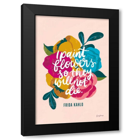 Frida Kahlo II Black Modern Wood Framed Art Print with Double Matting by Thorns, Becky