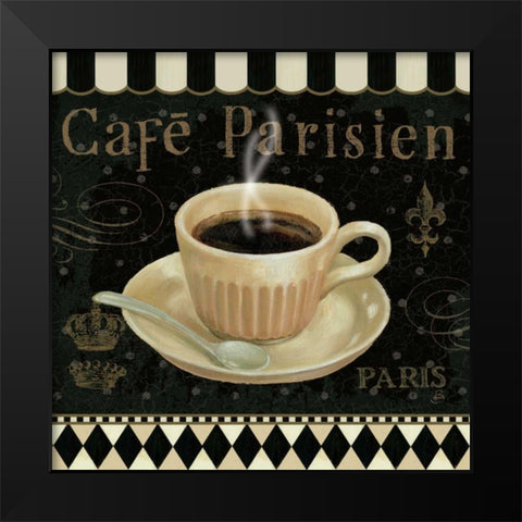 Cafe Parisien I Black Modern Wood Framed Art Print by Brissonnet, Daphne