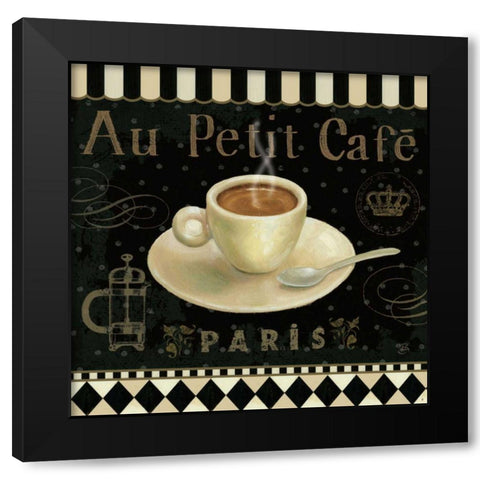 Cafe Parisien II Black Modern Wood Framed Art Print with Double Matting by Brissonnet, Daphne