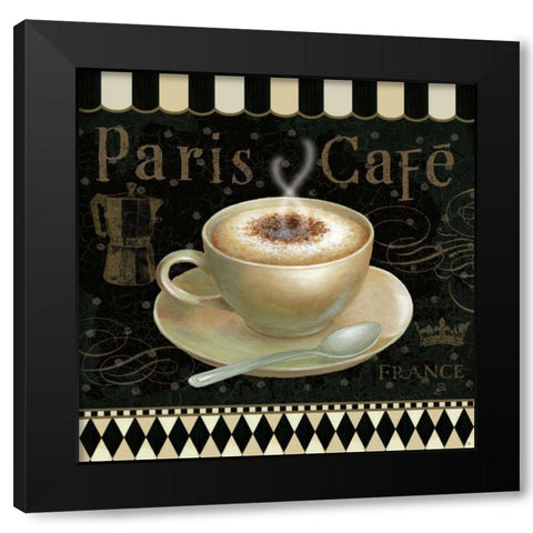 Cafe Parisien III Black Modern Wood Framed Art Print by Brissonnet, Daphne