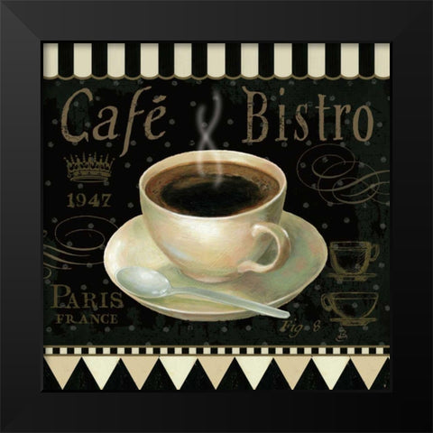 Cafe Parisien IV Black Modern Wood Framed Art Print by Brissonnet, Daphne