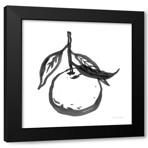 Ink Orange I Black Modern Wood Framed Art Print by Miller, Sara Zieve