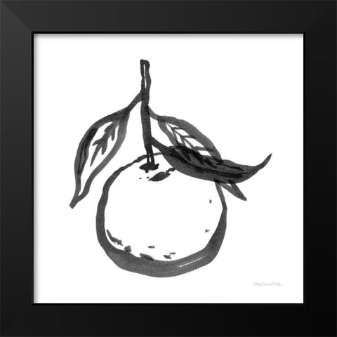 Ink Orange I Black Modern Wood Framed Art Print by Miller, Sara Zieve