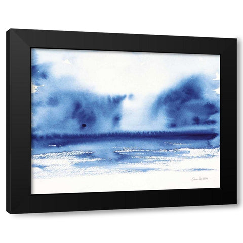 Ocean Blue IV Black Modern Wood Framed Art Print with Double Matting by Valle, Aimee Del