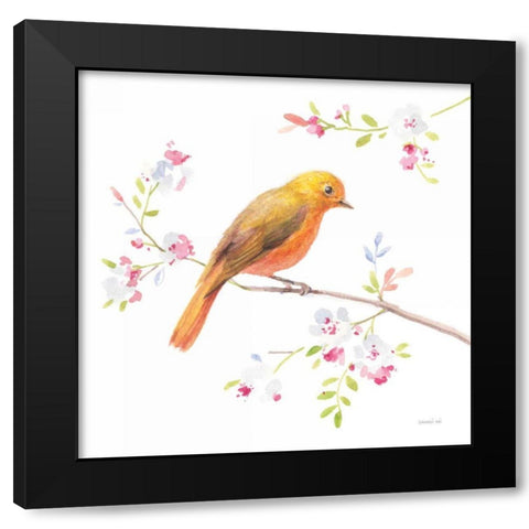 Flight Friends III Black Modern Wood Framed Art Print with Double Matting by Nai, Danhui