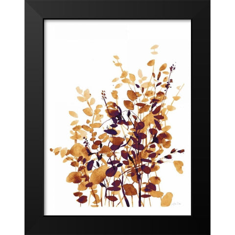 Brown Botanicals Black Modern Wood Framed Art Print by Pete, Katrina
