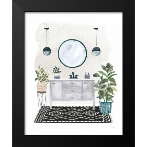 Lulus Powder Room II Black Modern Wood Framed Art Print by Panganiban, Karyn