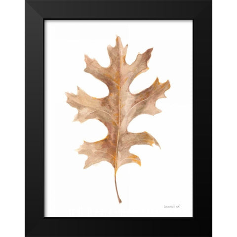 Fallen Leaf I Black Modern Wood Framed Art Print by Nai, Danhui