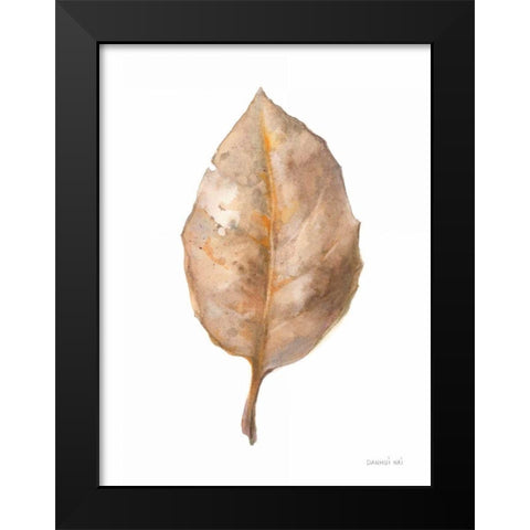 Fallen Leaf II Black Modern Wood Framed Art Print by Nai, Danhui