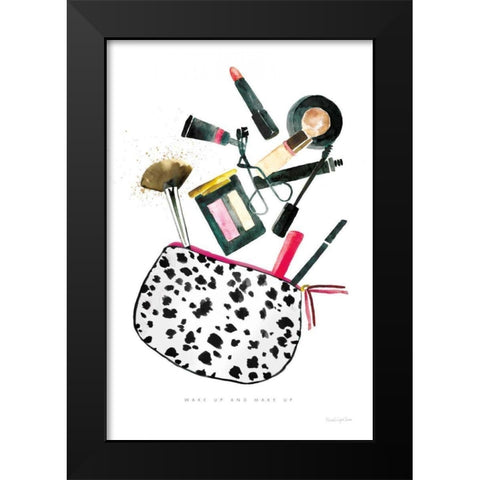 Make it Up I Black Modern Wood Framed Art Print by Charro, Mercedes Lopez