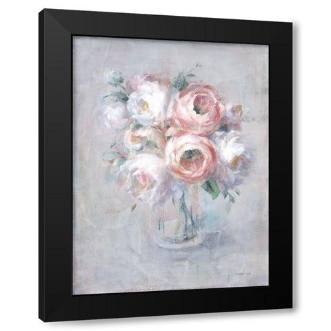 Light Summer Blooms I Black Modern Wood Framed Art Print with Double Matting by Nai, Danhui