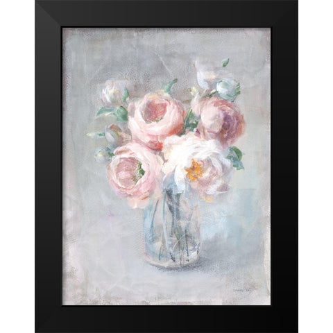 Light Summer Blooms II Black Modern Wood Framed Art Print by Nai, Danhui