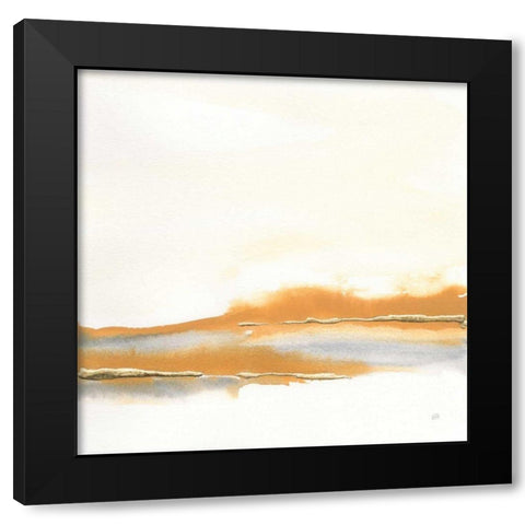 Turmeric and Gold I Black Modern Wood Framed Art Print by Paschke, Chris
