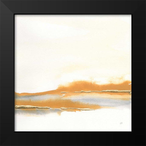 Turmeric and Gold I Black Modern Wood Framed Art Print by Paschke, Chris