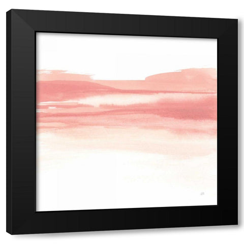 Tint Cantaloupe I Black Modern Wood Framed Art Print with Double Matting by Paschke, Chris