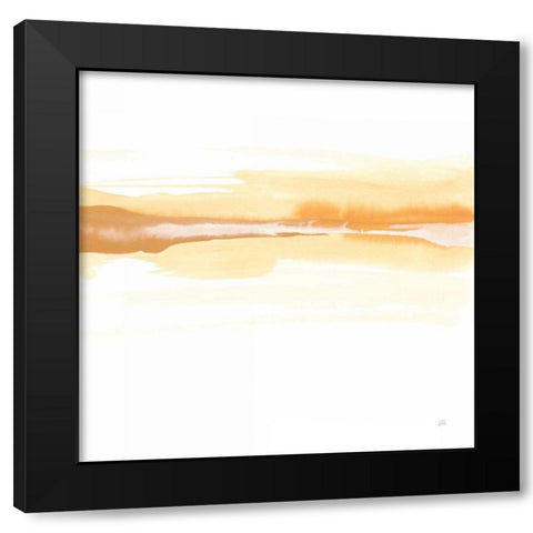 Tint Turmeric I Black Modern Wood Framed Art Print with Double Matting by Paschke, Chris