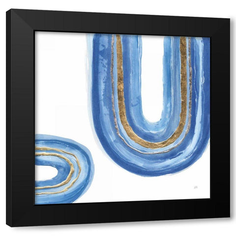Gilded Rainbow IV Black Modern Wood Framed Art Print with Double Matting by Paschke, Chris