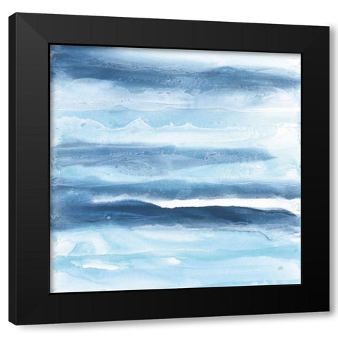 Stripes I Black Modern Wood Framed Art Print by Paschke, Chris