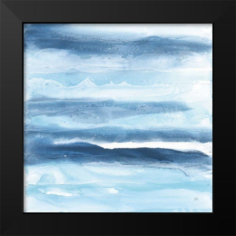 Stripes I Black Modern Wood Framed Art Print by Paschke, Chris