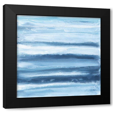 Stripes II Black Modern Wood Framed Art Print with Double Matting by Paschke, Chris