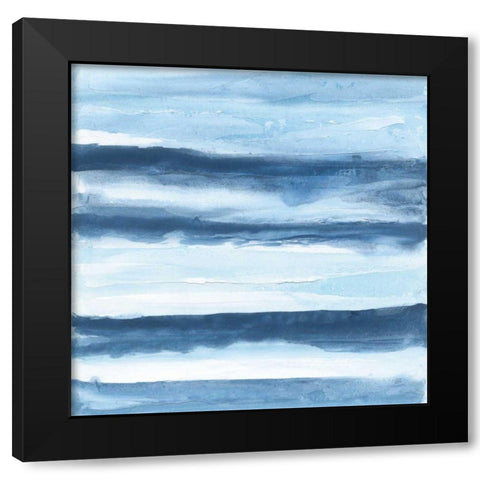 Stripes IV Black Modern Wood Framed Art Print with Double Matting by Paschke, Chris