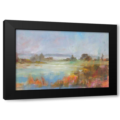 The  Long View Black Modern Wood Framed Art Print with Double Matting by Nai, Danhui