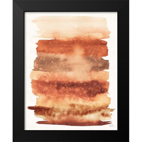 Desert Blooms Abstract II Fall Black Modern Wood Framed Art Print by Marshall, Laura