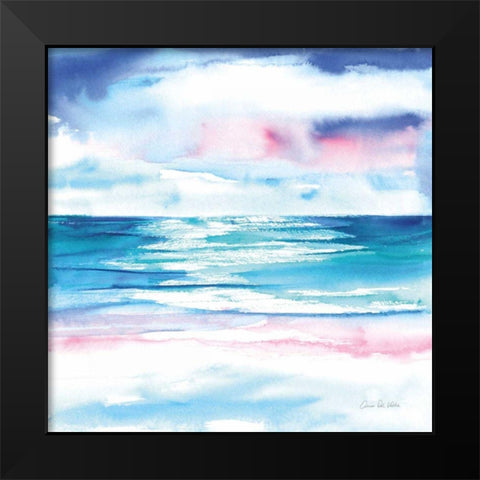 Turquoise Sea I Black Modern Wood Framed Art Print by Valle, Aimee Del