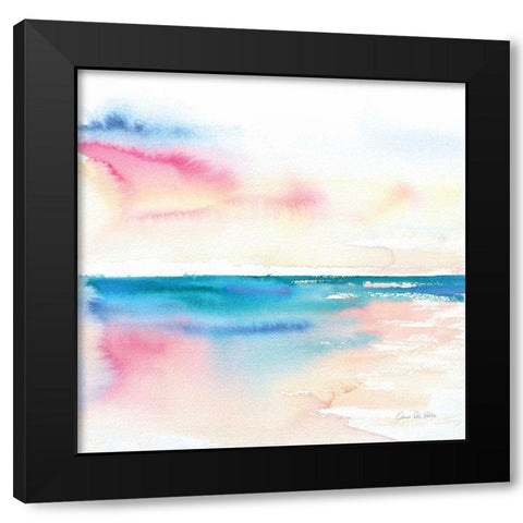 Vivid Coast Black Modern Wood Framed Art Print by Valle, Aimee Del