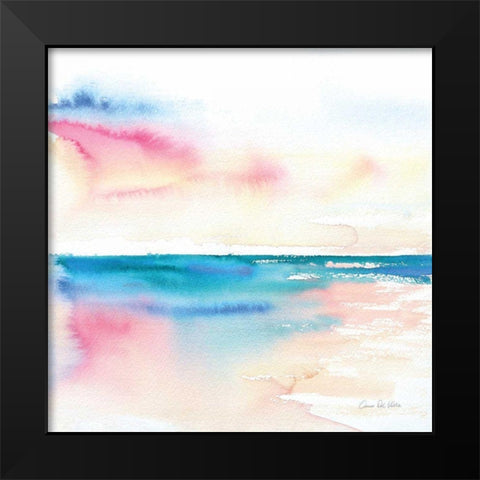 Vivid Coast Black Modern Wood Framed Art Print by Valle, Aimee Del