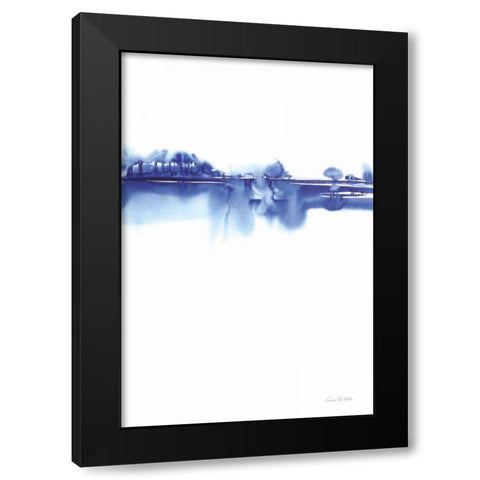 Blue Horizon I Black Modern Wood Framed Art Print with Double Matting by Valle, Aimee Del