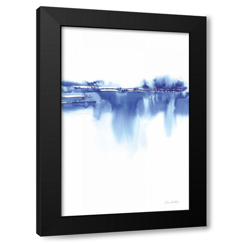 Blue Horizon IV Black Modern Wood Framed Art Print with Double Matting by Valle, Aimee Del