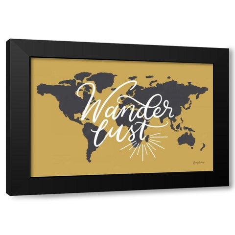 Mapped Out IV Black Modern Wood Framed Art Print by Thorns, Becky